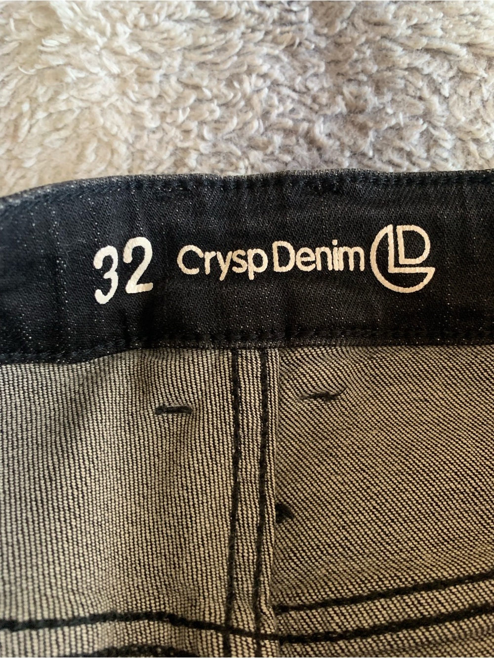 Slim Straight Men's Black Washed Jeans with Zip Details - Picture 2 of 3